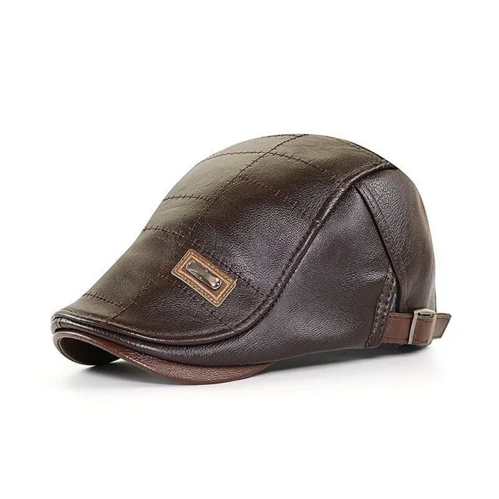 Jaxon - Men's Retro Leather Beret