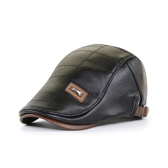 Jaxon - Men's Retro Leather Beret