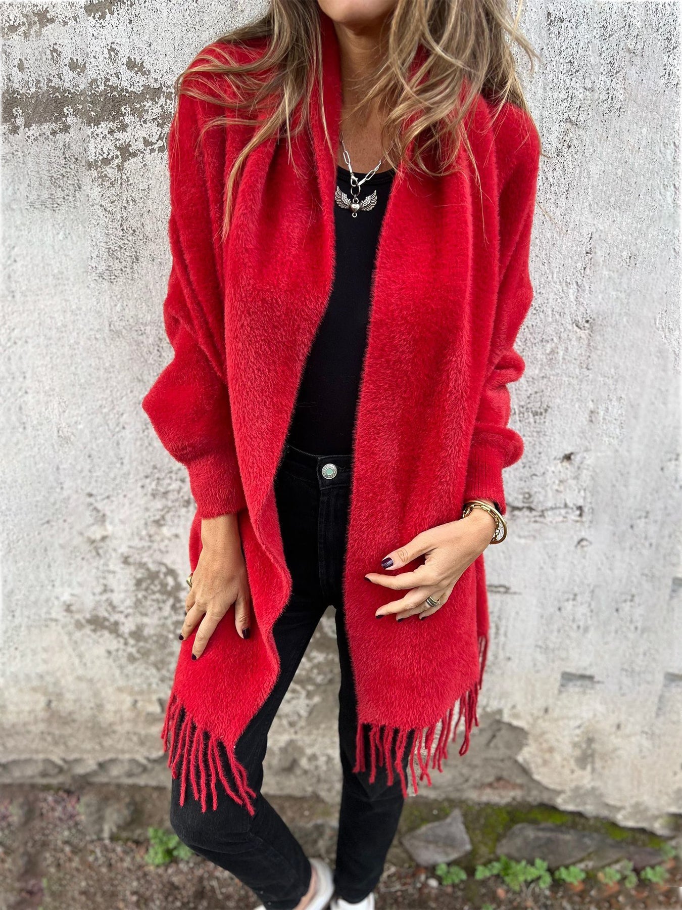 Alina - Elegant Wrap Sweater with Long Sleeves
