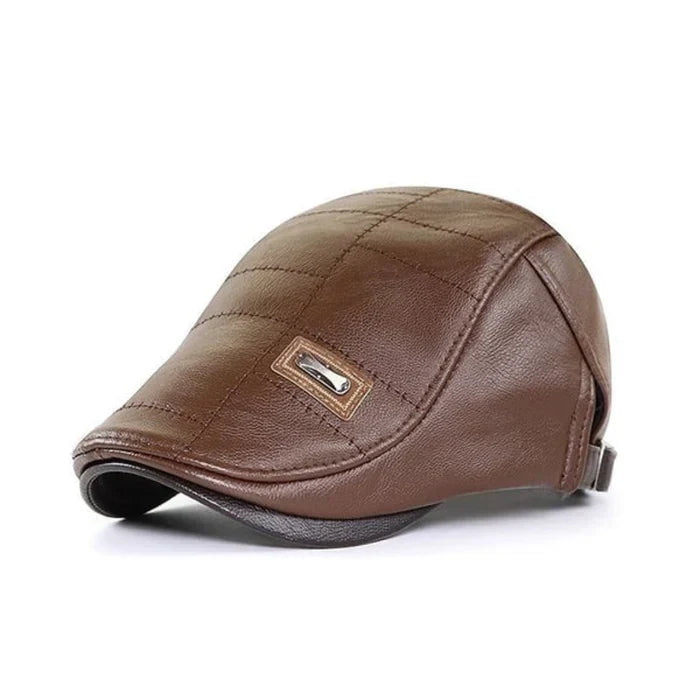 Jaxon - Men's Retro Leather Beret