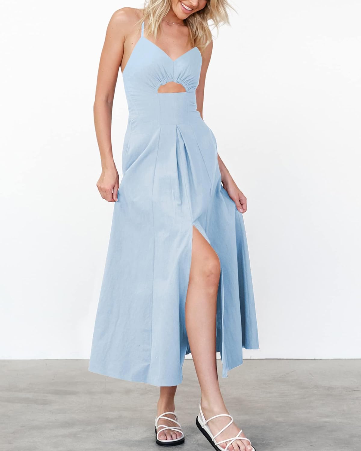 Nira - Sleeveless V-Neck Dress