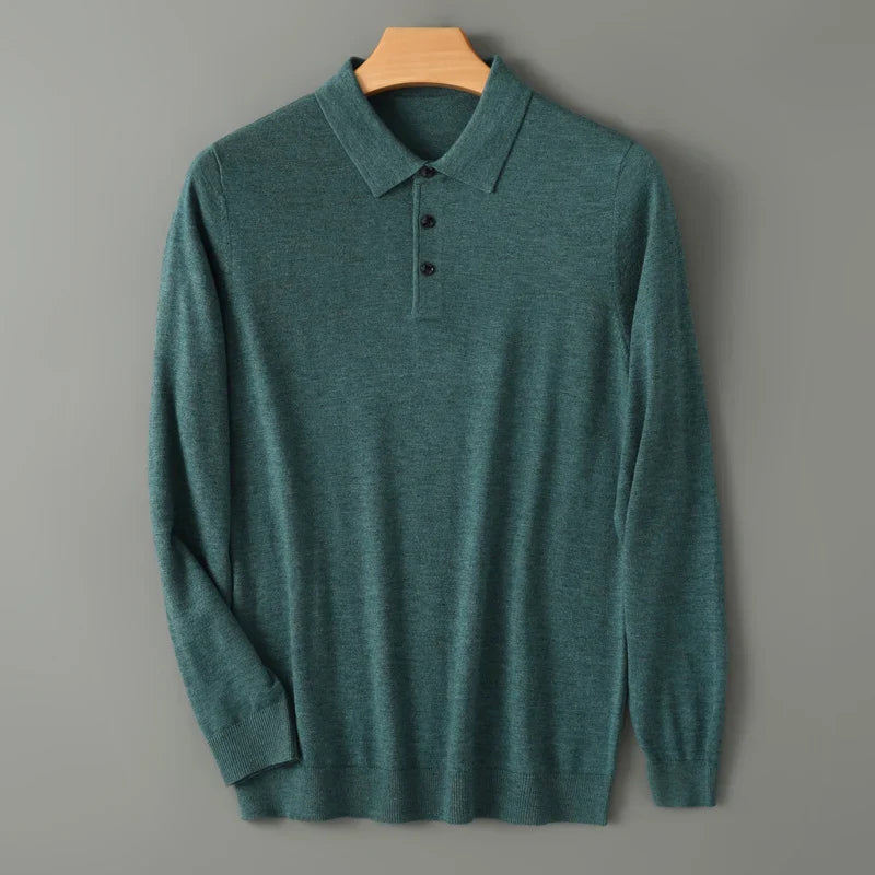 Damon - Merino Full Sleeve Polo