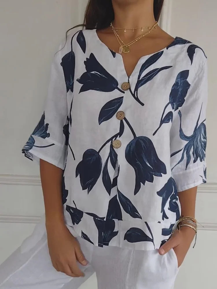Miranda - Floral Print Blouse