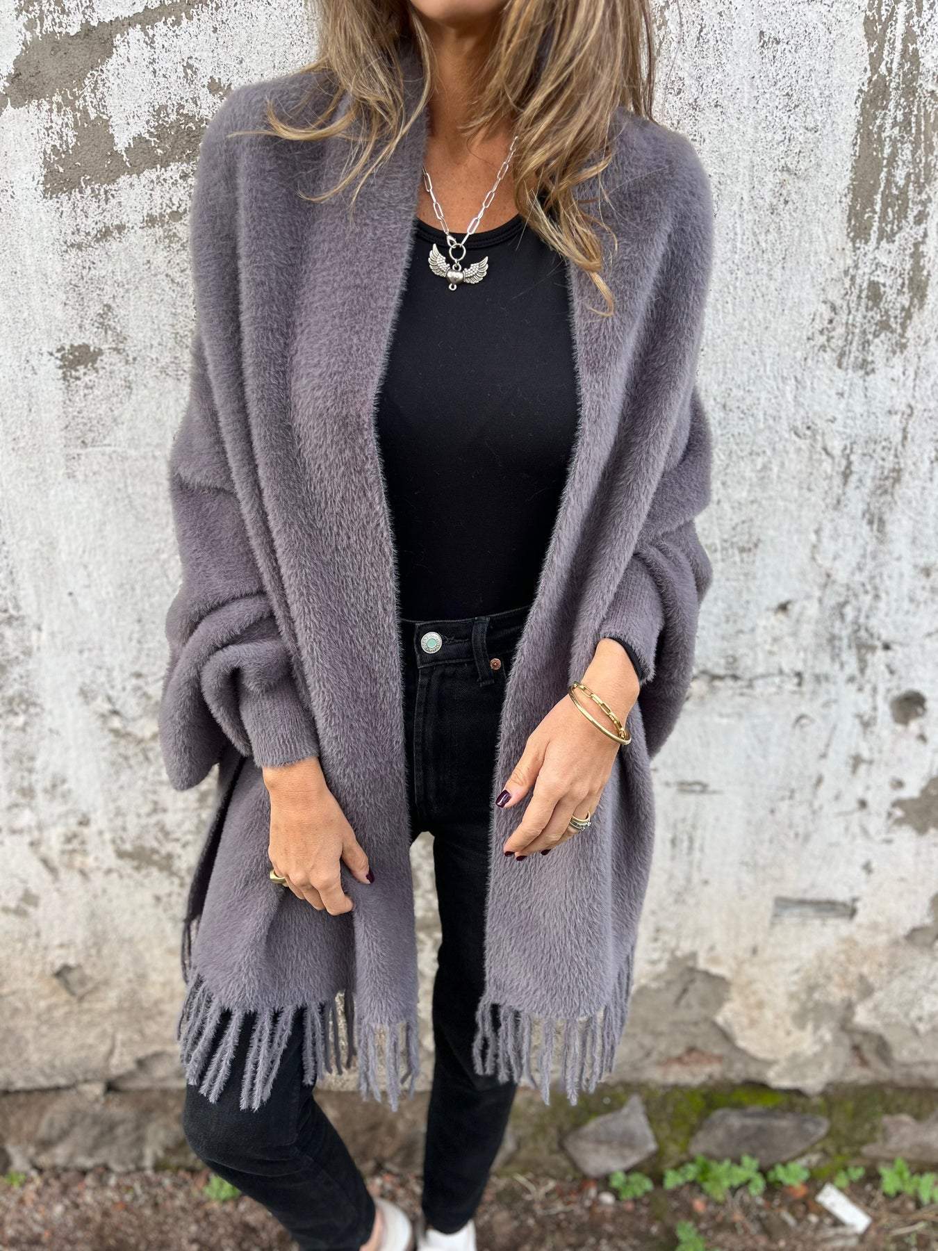 Alina - Elegant Wrap Sweater with Long Sleeves
