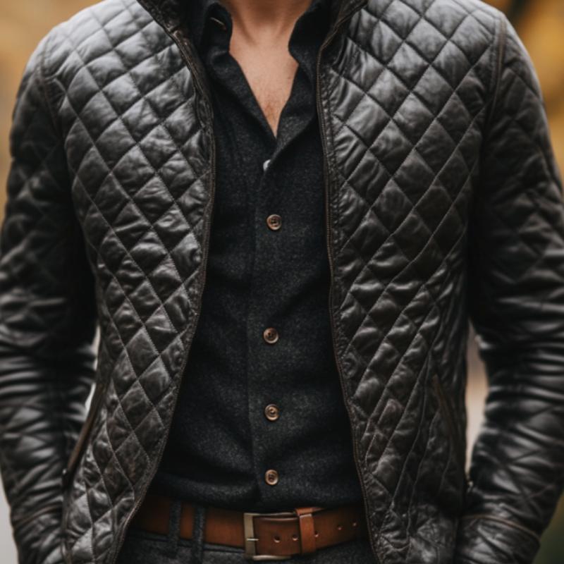Maxy - Casual Quilted Leather Jacket