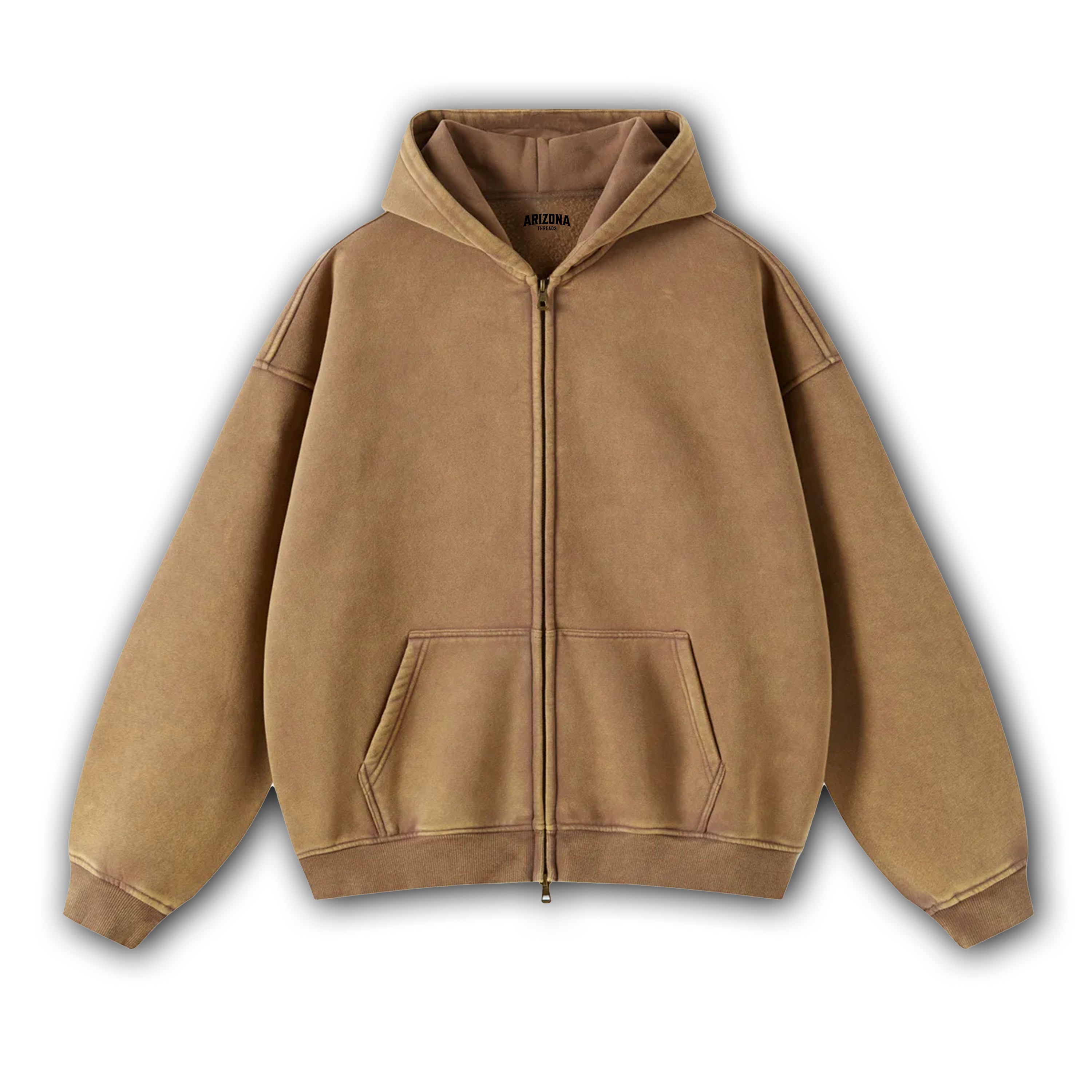 Heavyweight Stone Washed Zip-up Hoodie – United Apparel