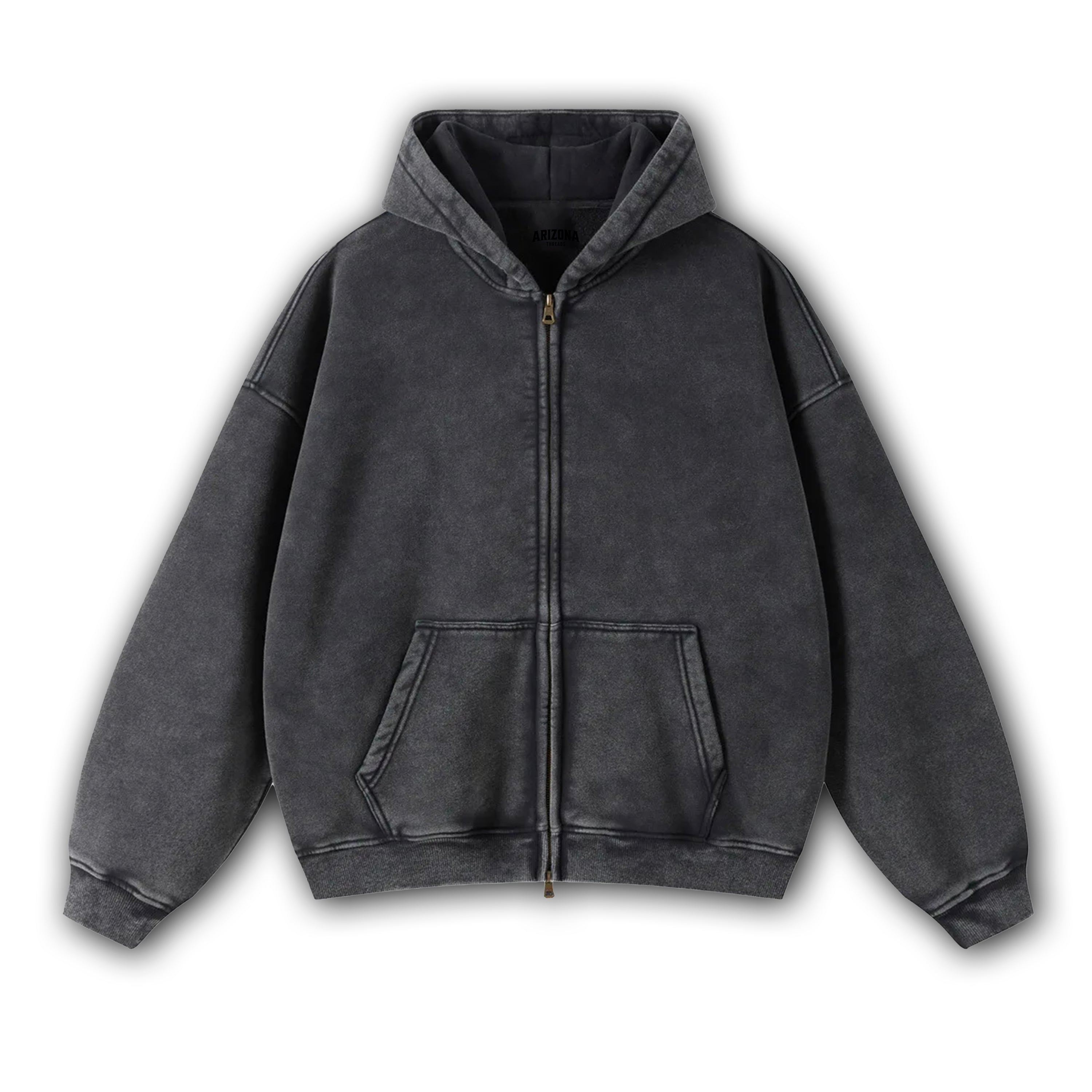 Heavyweight Stone Washed Zip-up Hoodie – United Apparel